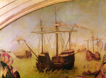 St. Auta Altapice, Detail eines Galeonen, ca. 1520